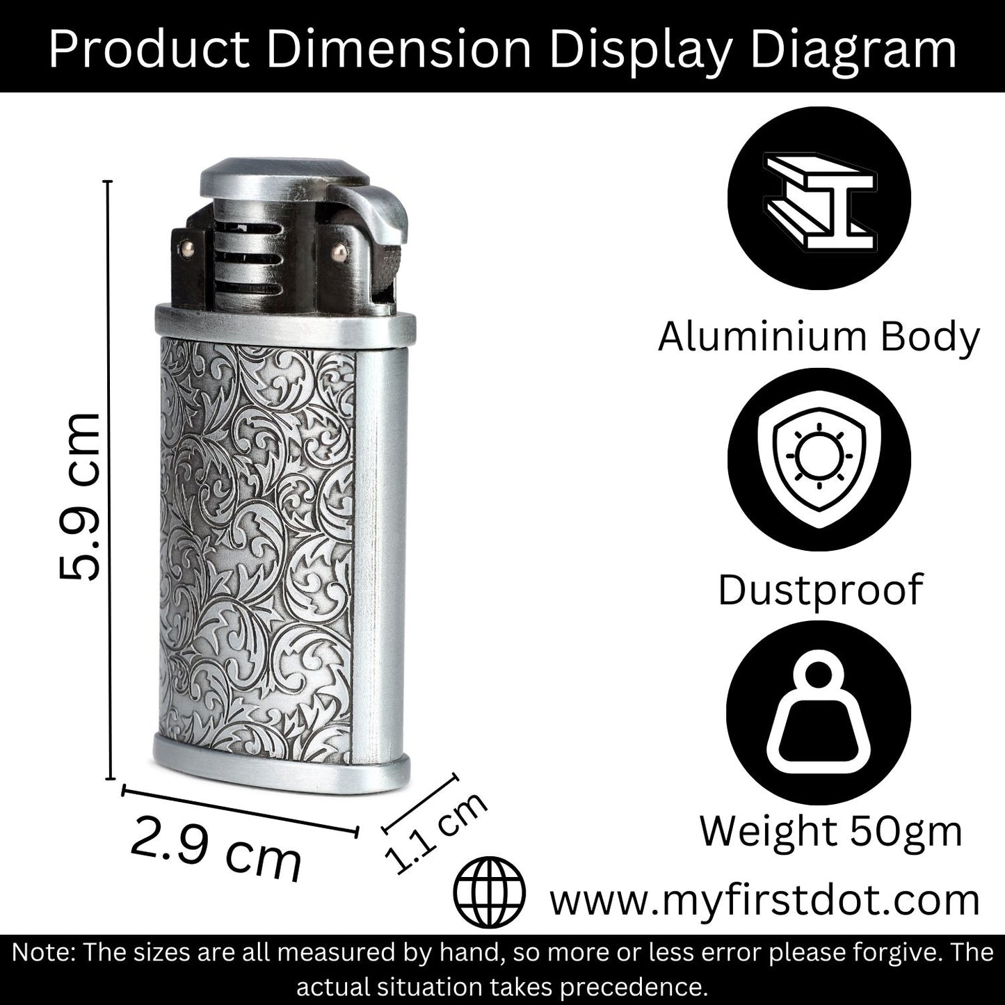 Vintage Grinding Wheel Premium Refillable Cigarette Lighter – Perfect for Gifting | First Dot