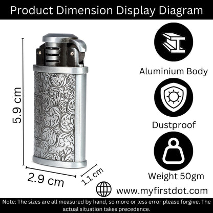 Vintage Grinding Wheel Premium Refillable Cigarette Lighter – Perfect for Gifting | First Dot