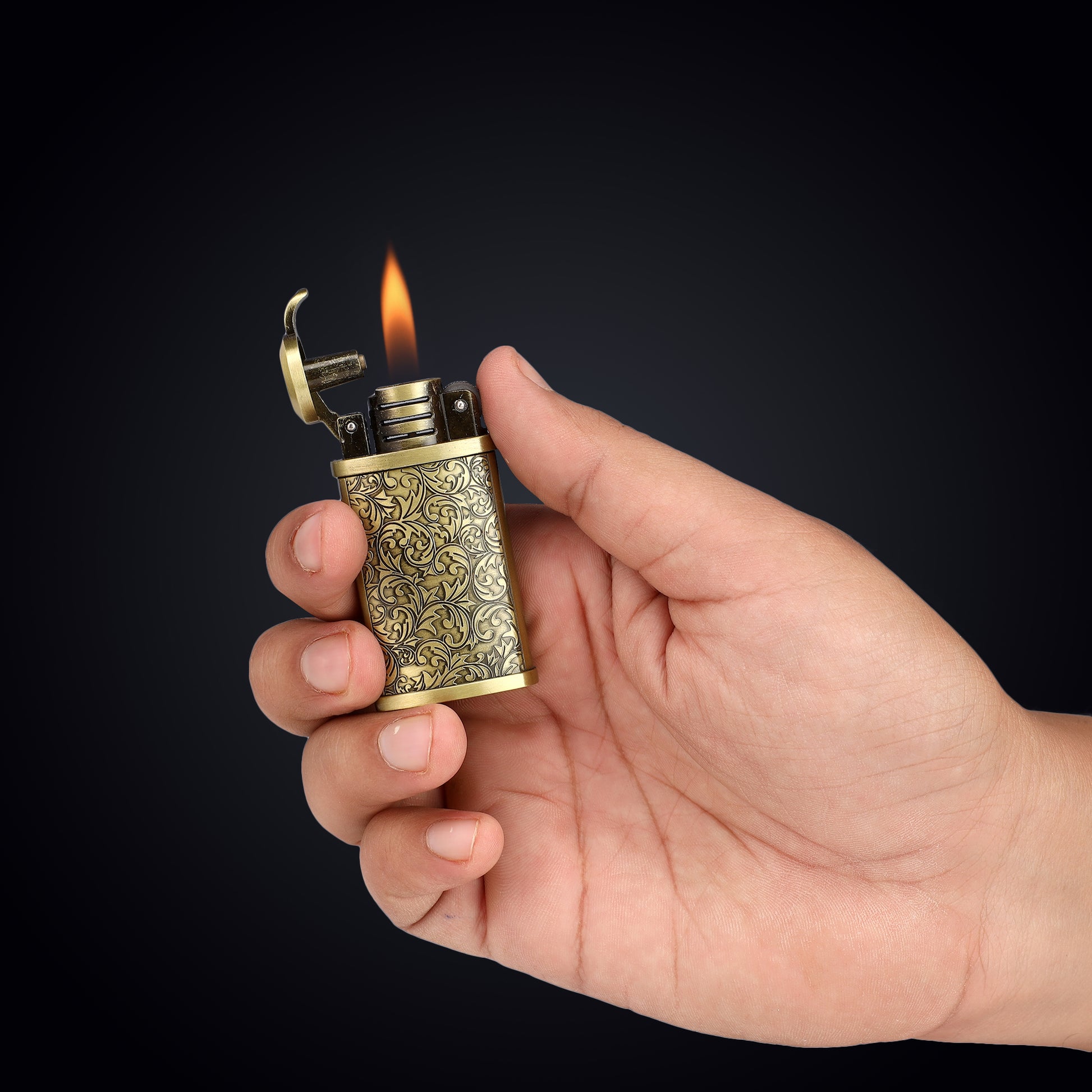 First Dot Premium Vintage Grinding Wheel Cigarette Lighter – Perfect for Gifting
