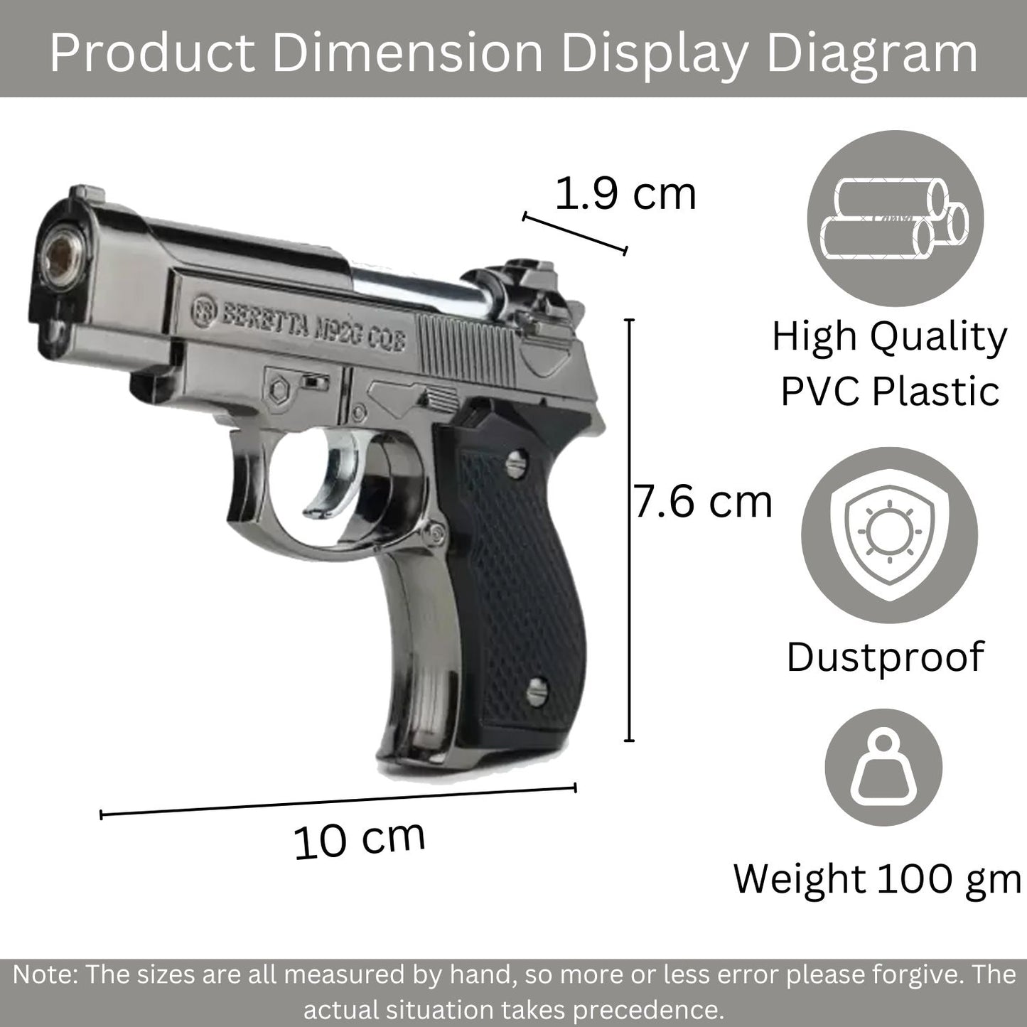 M92G Pistol Shaped Premium Lighter | Jet Flame, Refillable | First Dot