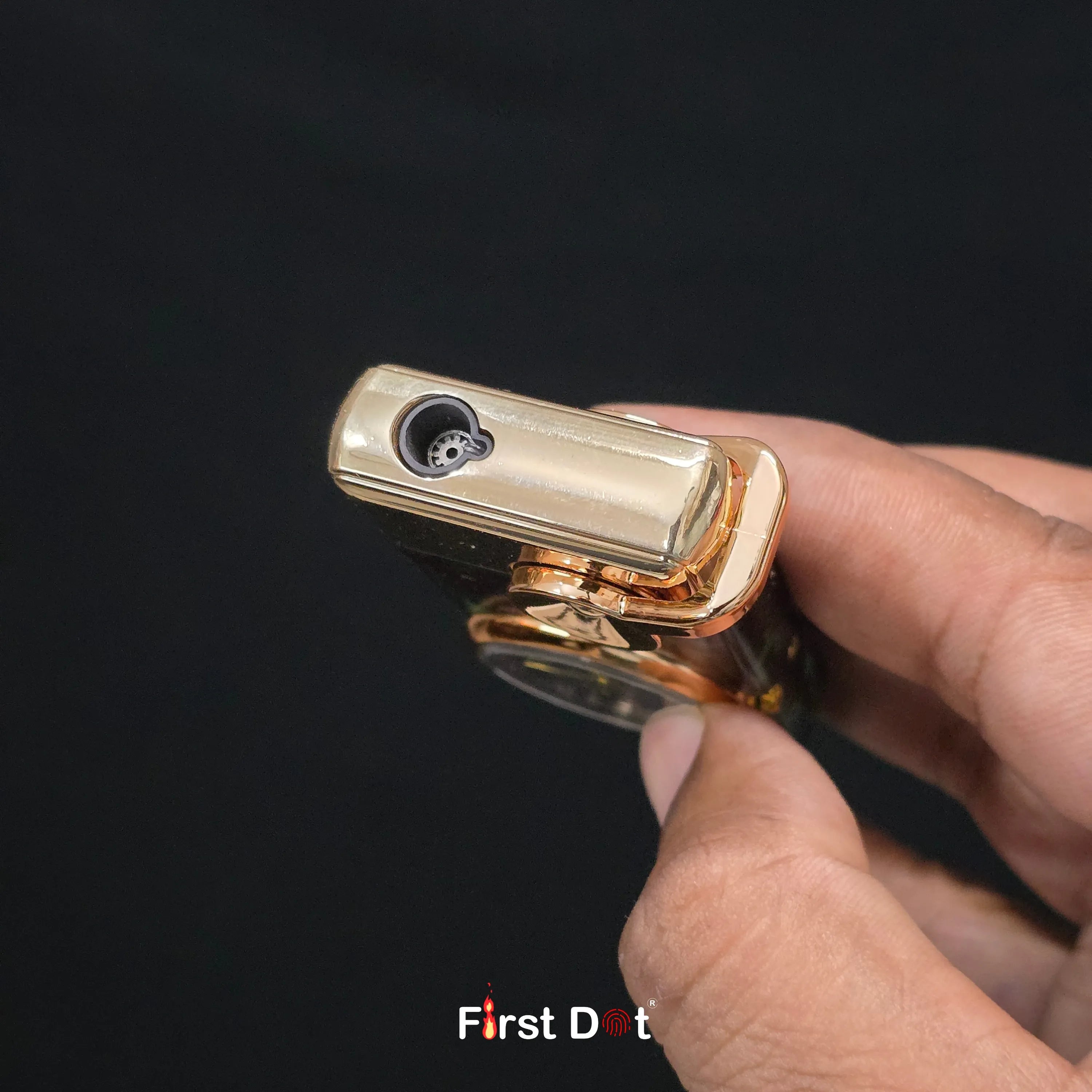 First Dot Maverick Swing-Arm Built-In Analog Watch Lighter