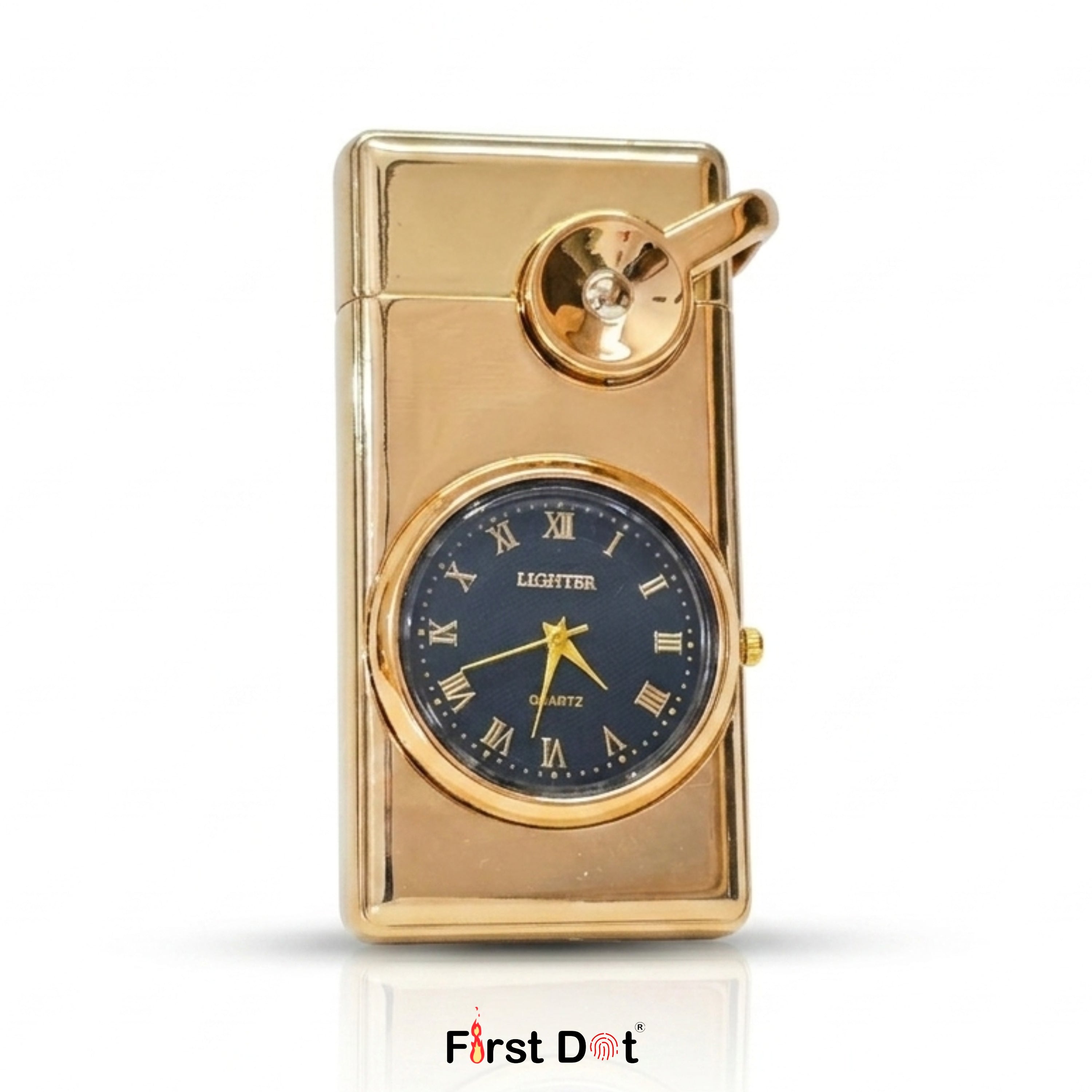 First Dot Maverick Swing-Arm Built-In Analog Watch Lighter