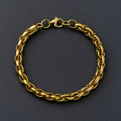 Men’s Classic Chain Link Gold Bracelet for Everyday