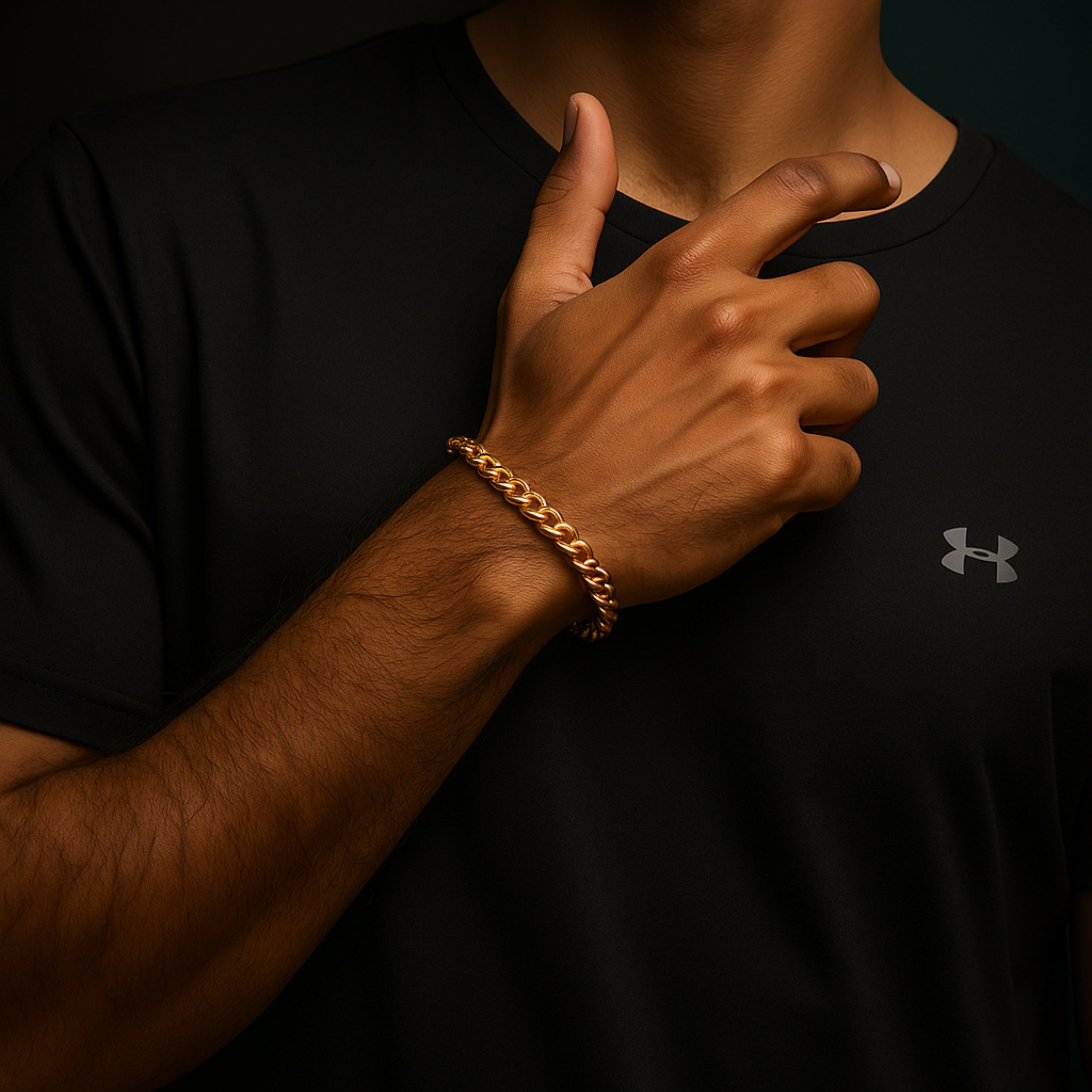 Men’s Classic Chain Link Gold Bracelet for Everyday