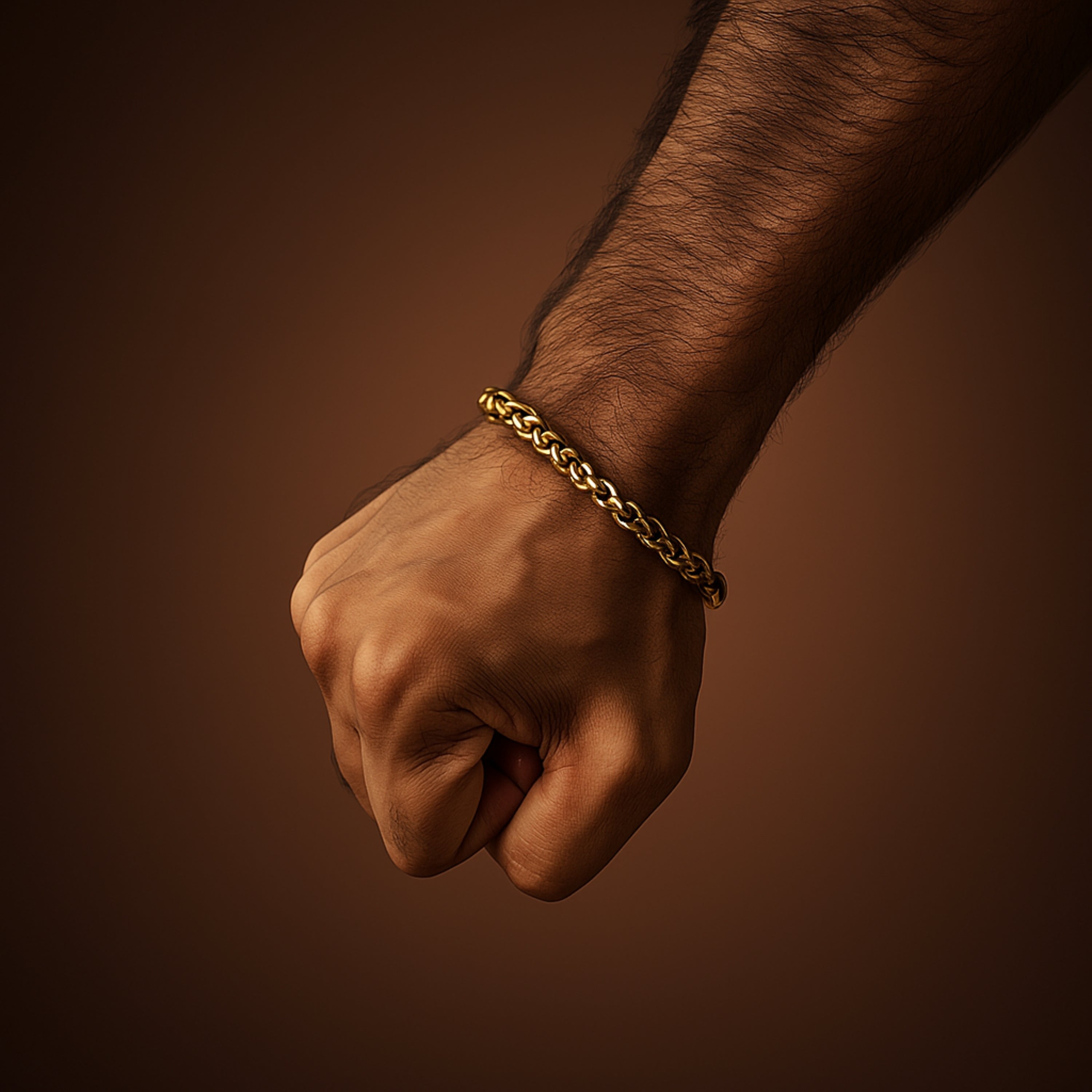 Men’s Classic Chain Link Gold Bracelet for Everyday