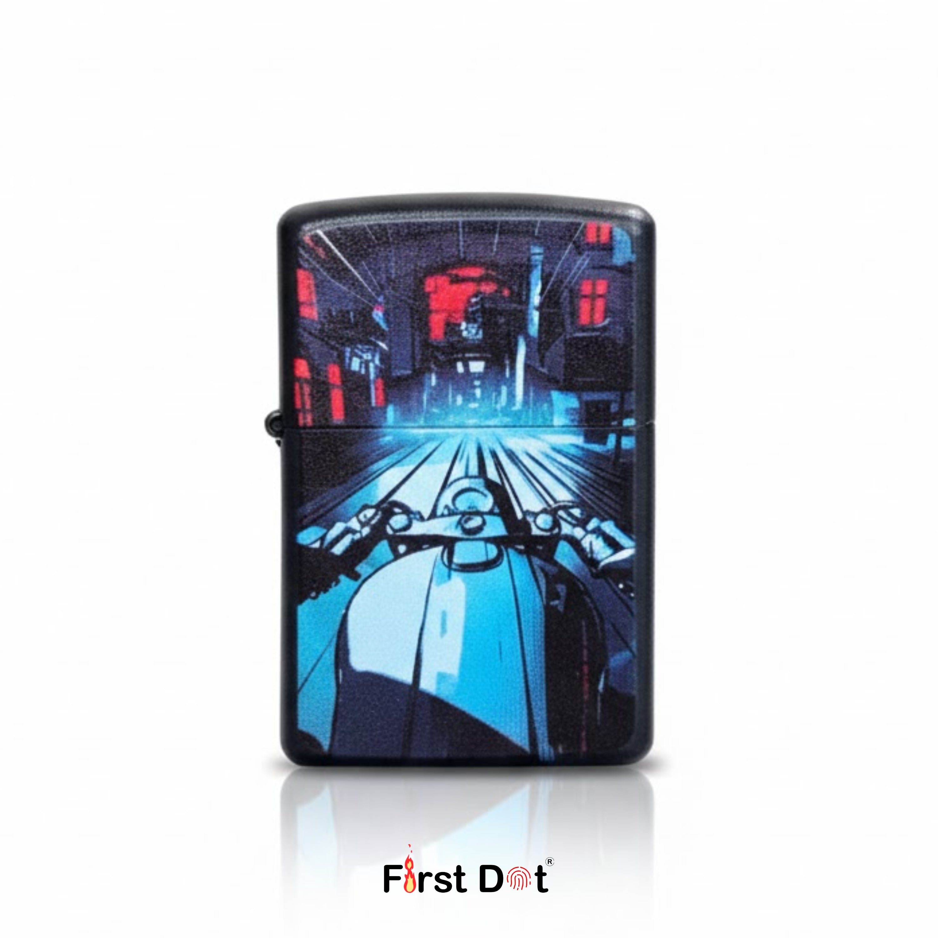 Neon Rider City Printed Cigarette Lighter