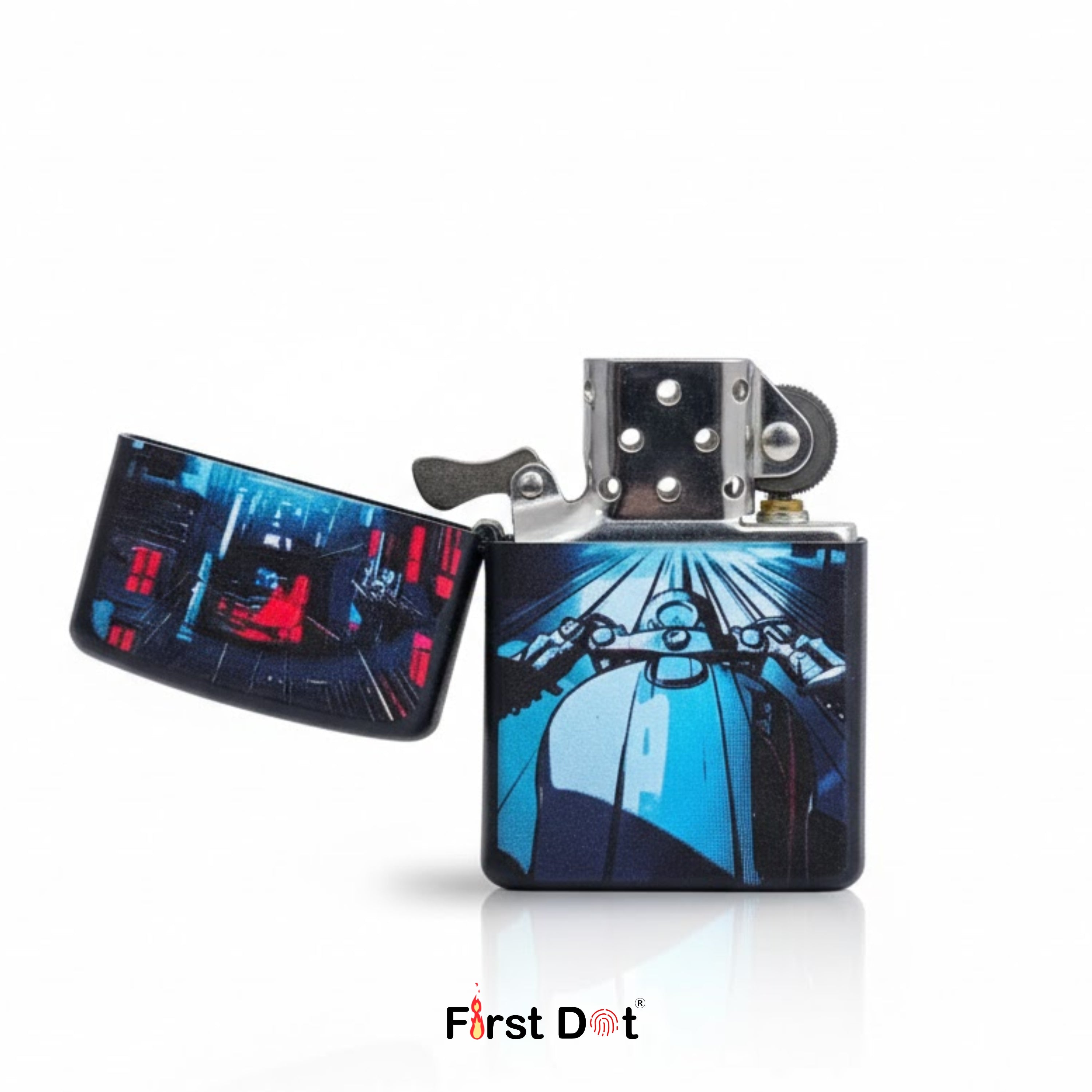 Neon Rider City Printed Cigarette Lighter