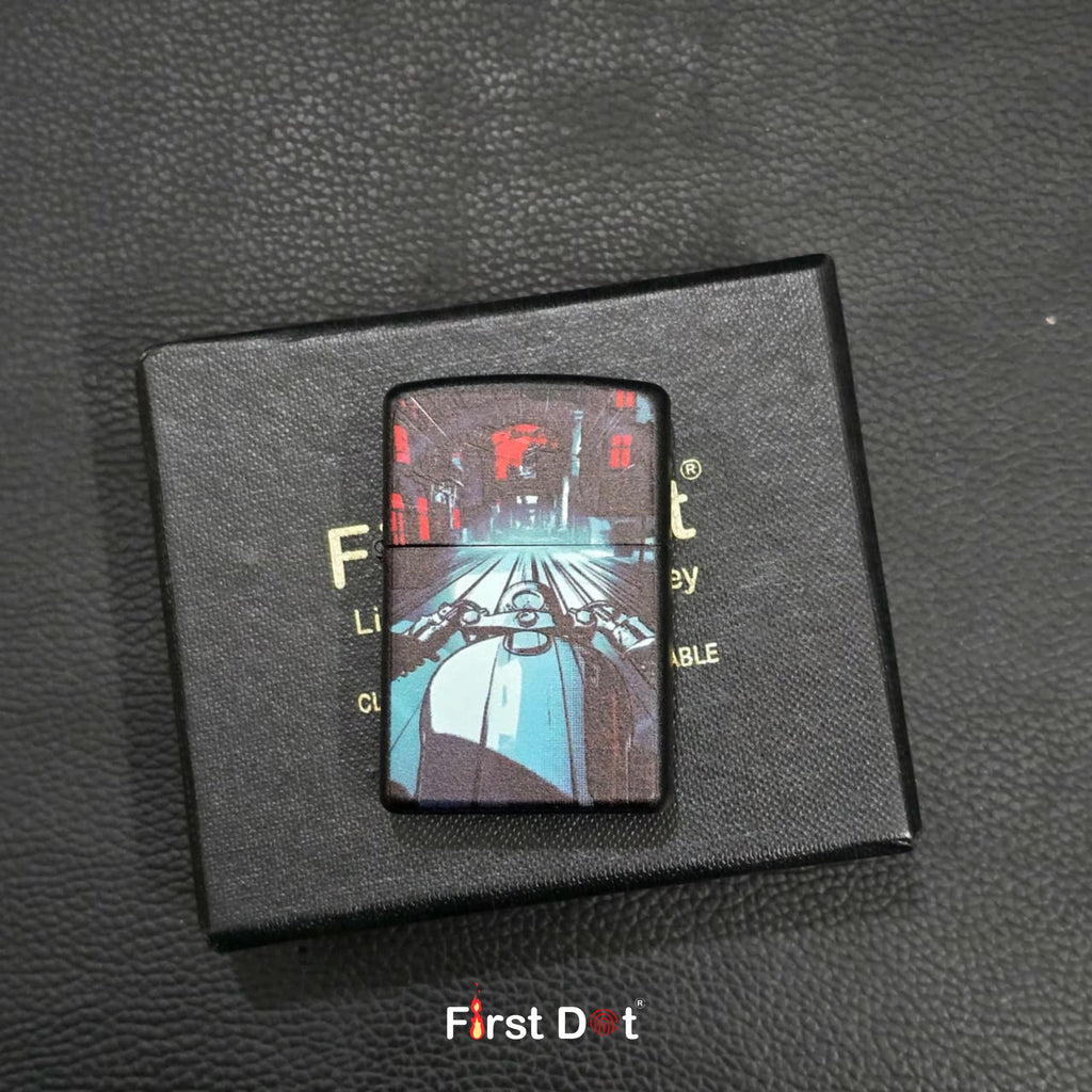 Neon Rider City Printed Cigarette Lighter