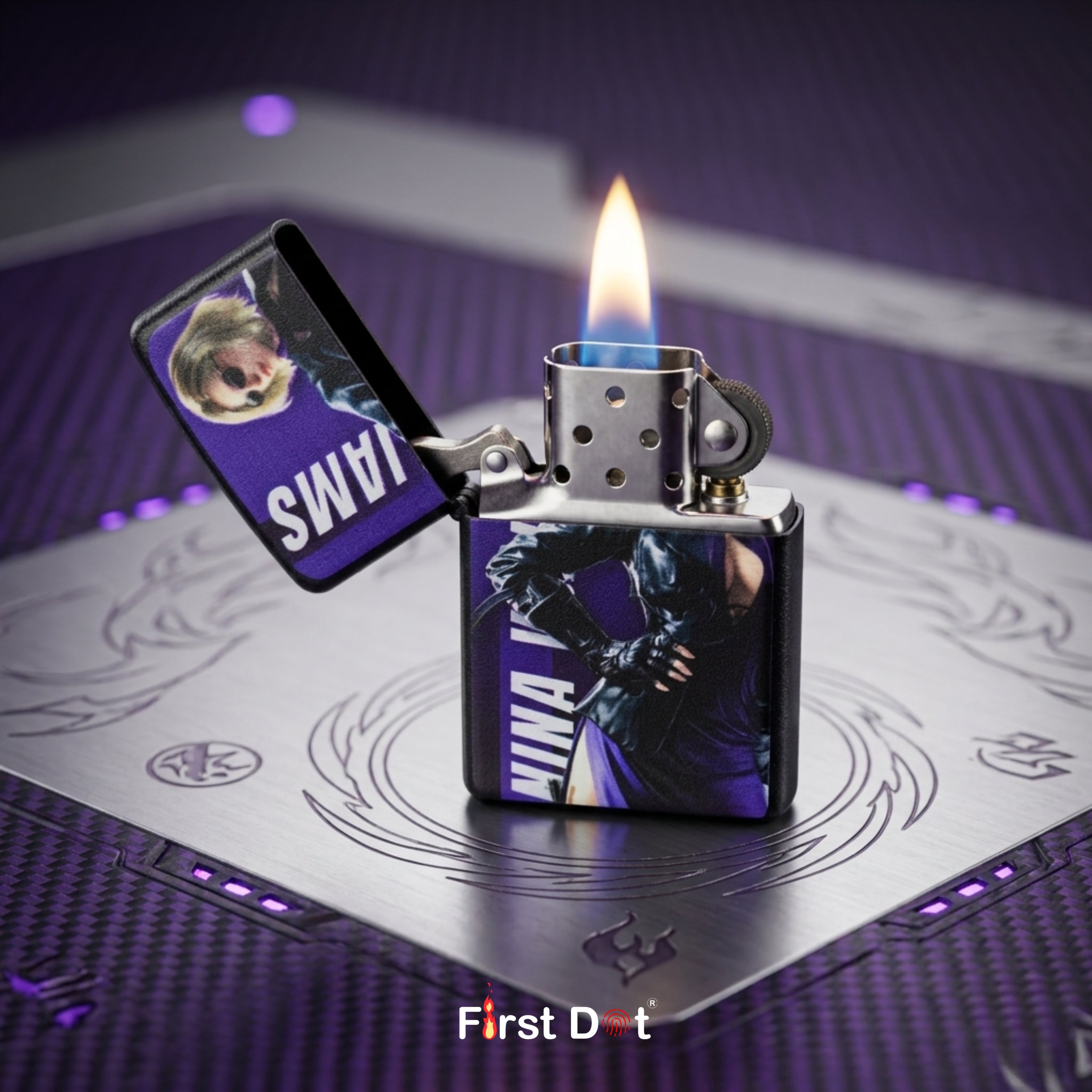 First Dot Nina Williams Windproof Cigarette Lighter