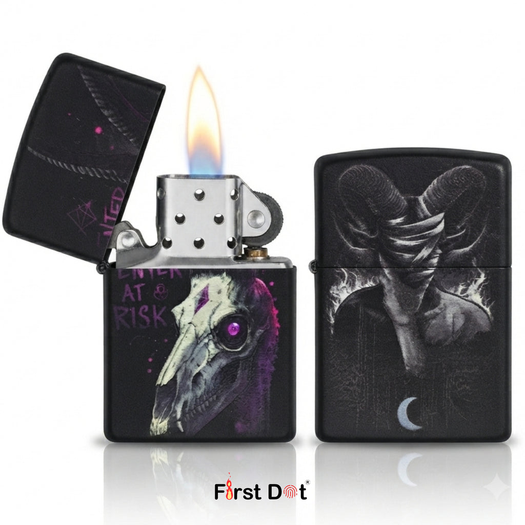 First Dot Occult Skull & Ram Lighters Pack of 2