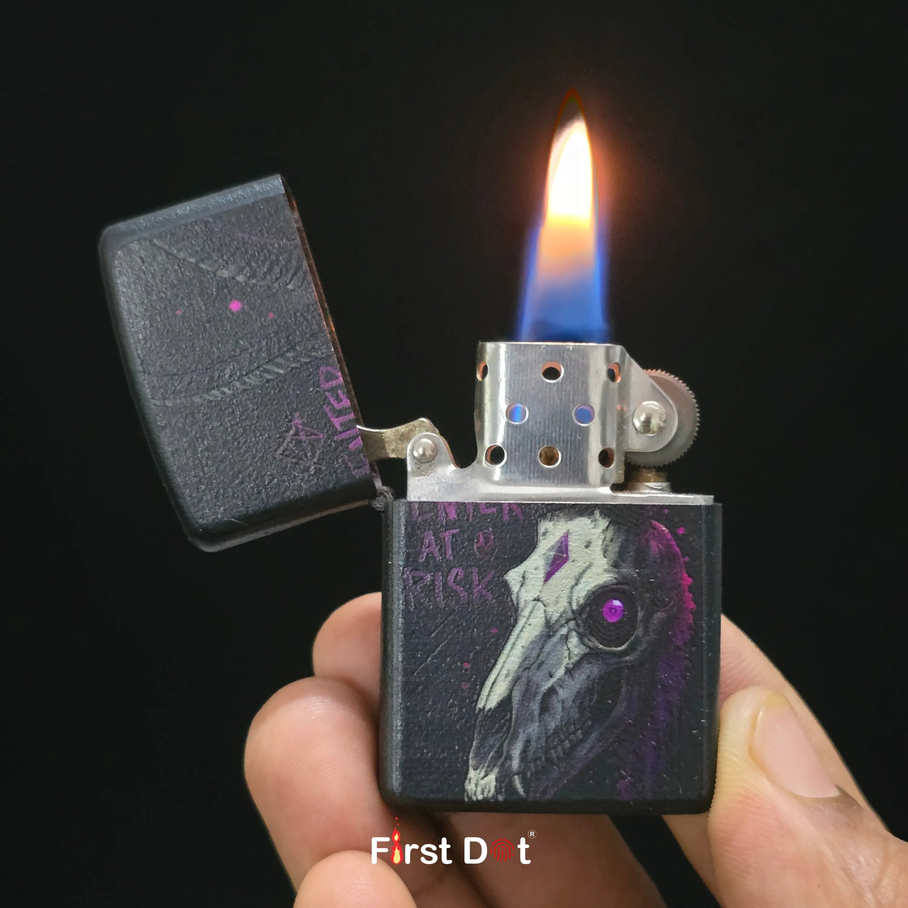 First Dot Occult Skull & Ram Lighters Pack of 2