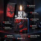 First Dot Oni Demon Japanese Folklore Art Windproof Cigarette Lighter