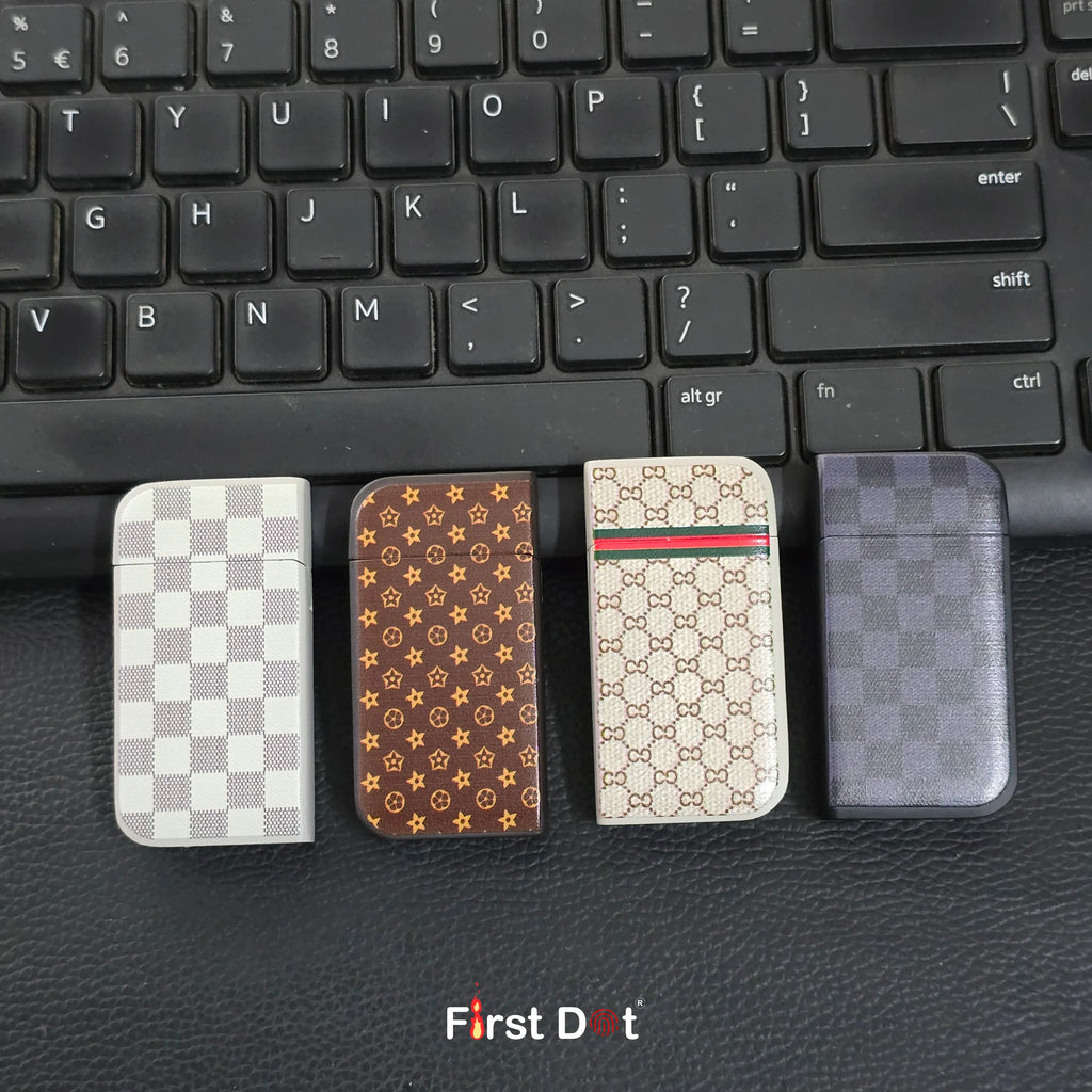 First Dot Pattern Series Windproof Blue Jet Flame Lighter