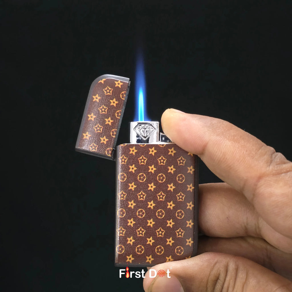 First Dot Pattern Series Windproof Blue Jet Flame Lighter