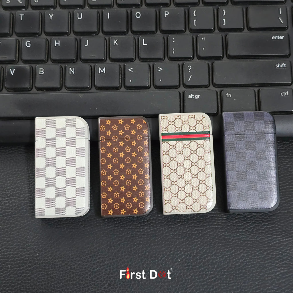 First Dot Pattern Series Windproof Blue Jet Flame Lighter