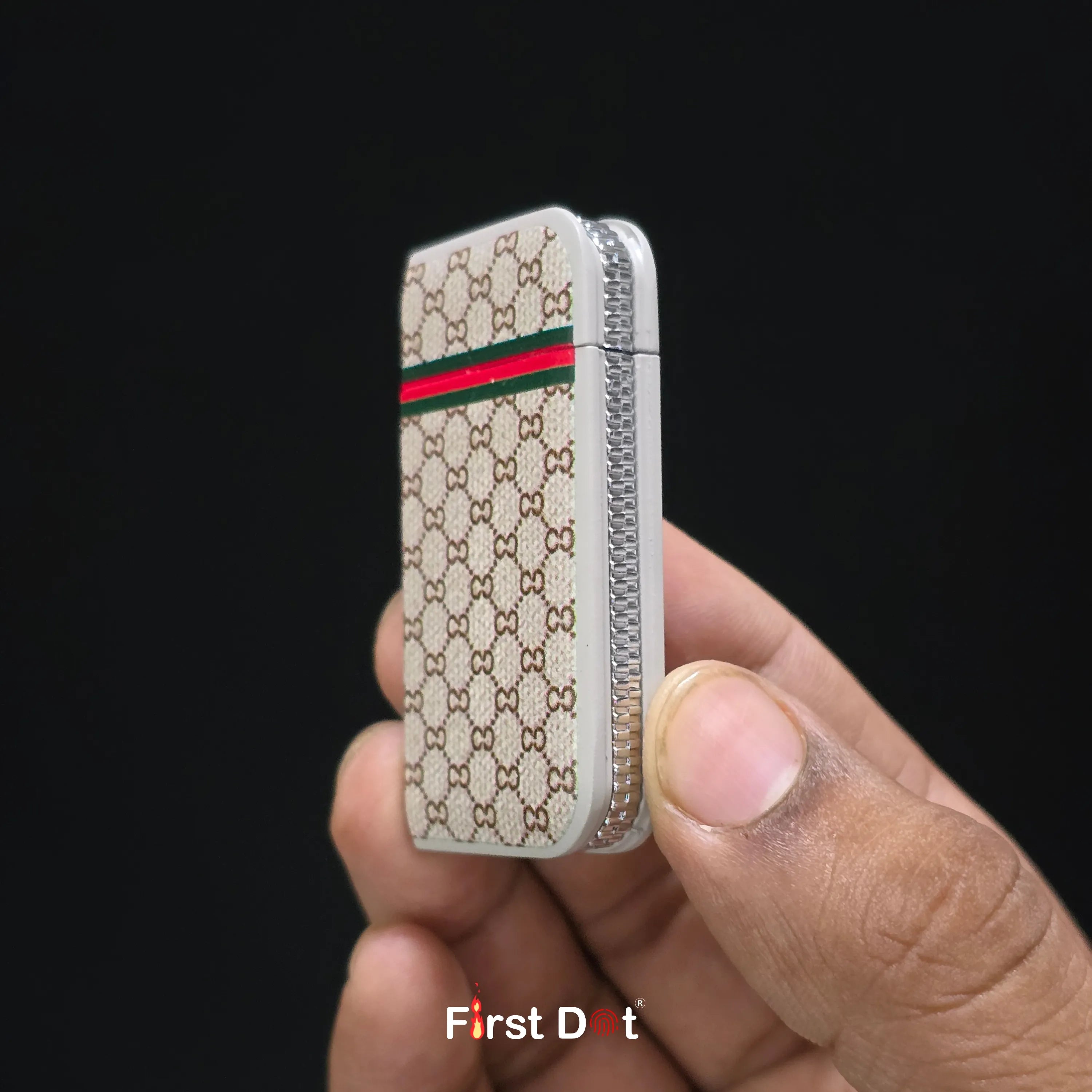 First Dot Pattern Series Windproof Blue Jet Flame Lighter