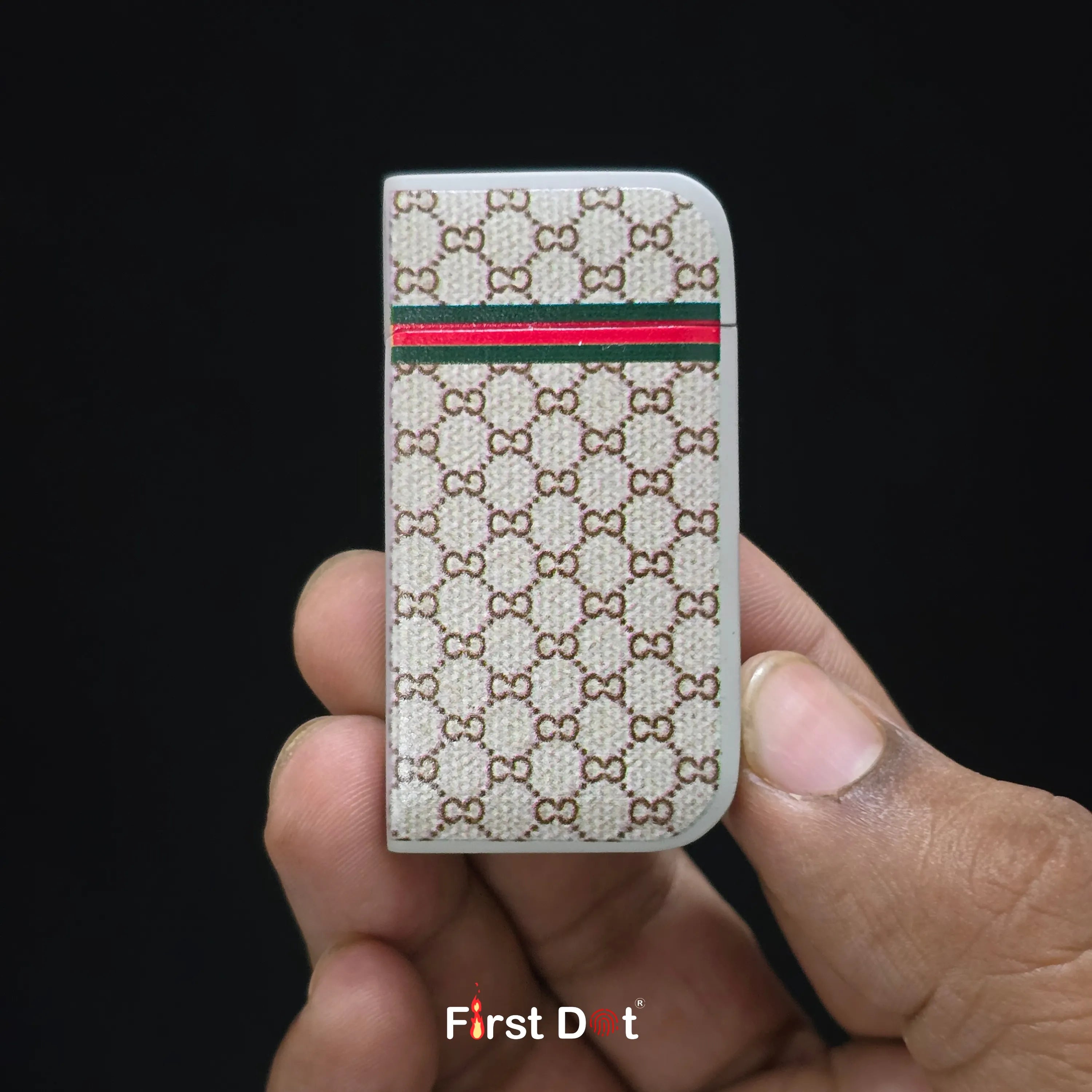 First Dot Pattern Series Windproof Blue Jet Flame Lighter