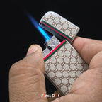 First Dot Pattern Series Windproof Blue Jet Flame Lighter