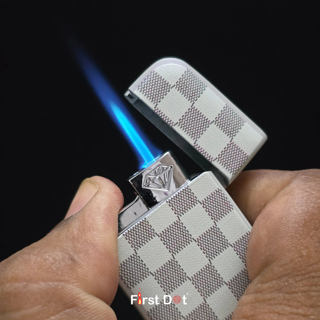 First Dot Pattern Series Windproof Blue Jet Flame Lighter