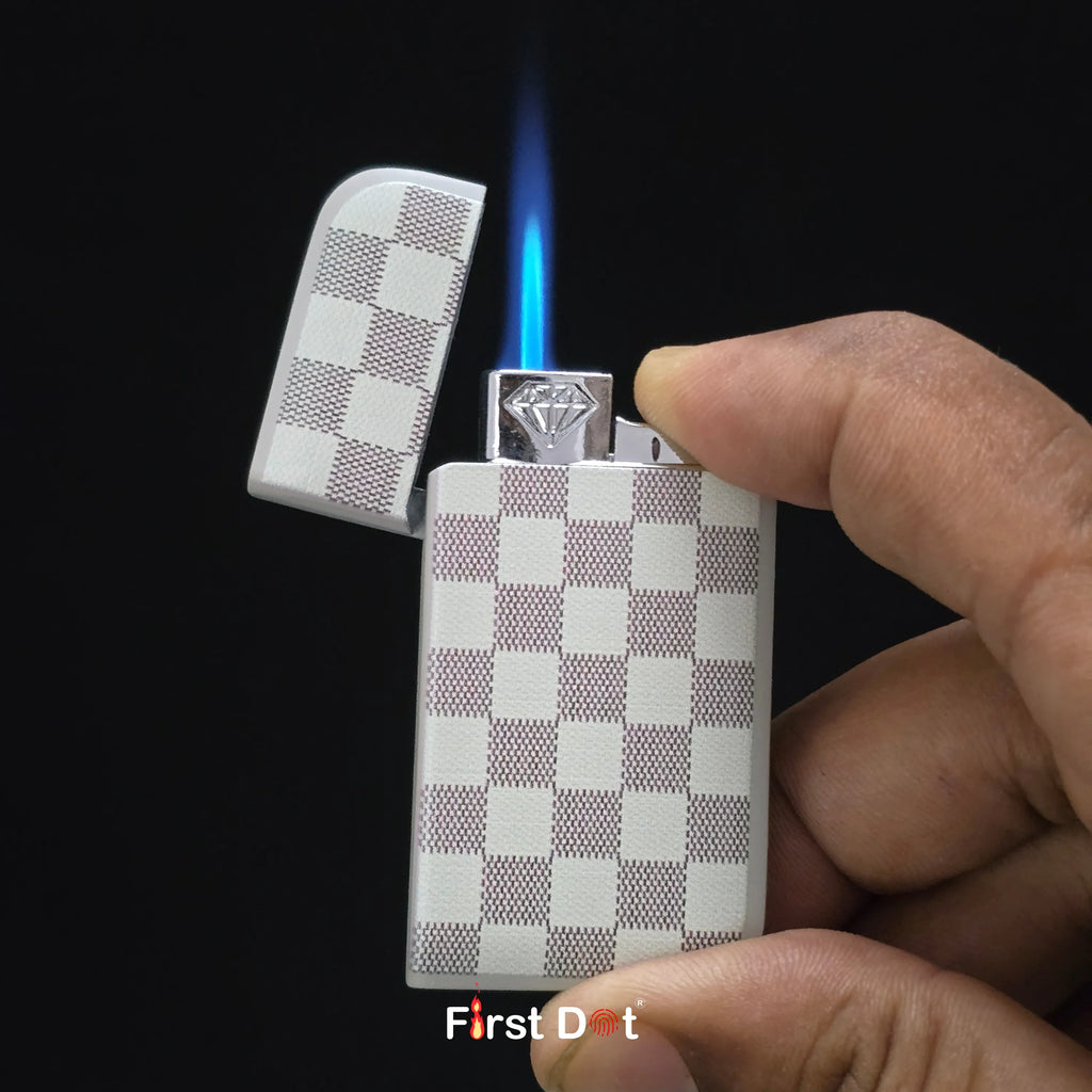 First Dot Pattern Series Windproof Blue Jet Flame Lighter