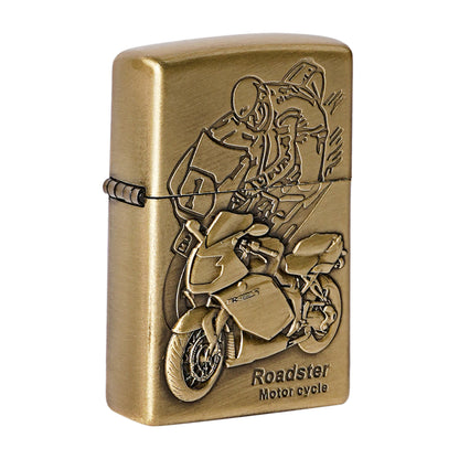 Roadster Motor Cycle Embossed Premium Refillable Cigarette Lighter – Perfect for Gifting | First Dot