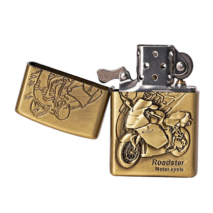 Roadster Motor Cycle Embossed Premium Refillable Cigarette Lighter – Perfect for Gifting | First Dot