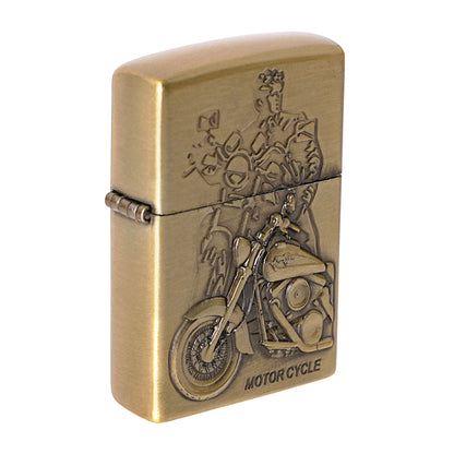 Vintage Motor Cycle Embossed Premium Refillable Cigarette Lighter – Perfect for Gifting | First Dot