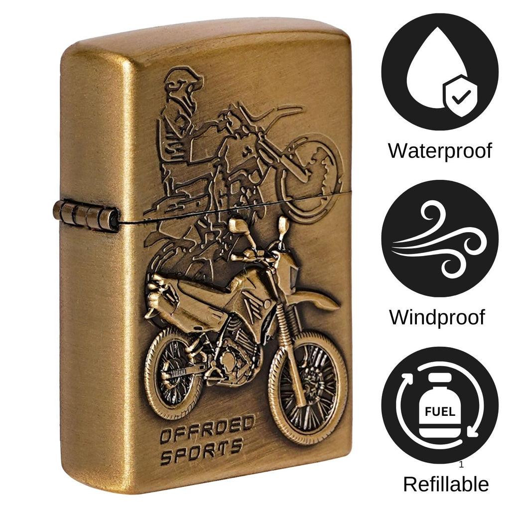 Off Road Bike Embossed Cigarette Lighter – Perfect for Gifting | First Dot