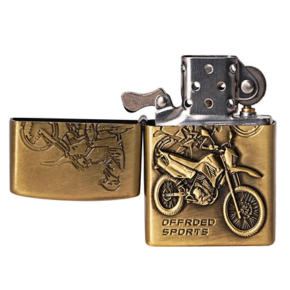 Off Road Bike Embossed Premium Refillable Cigarette Lighter – Perfect for Gifting | First Dot