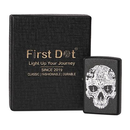 Inverted Cross Skull Premium Refillable Cigarette Lighter – Perfect for Gifting | First Dot