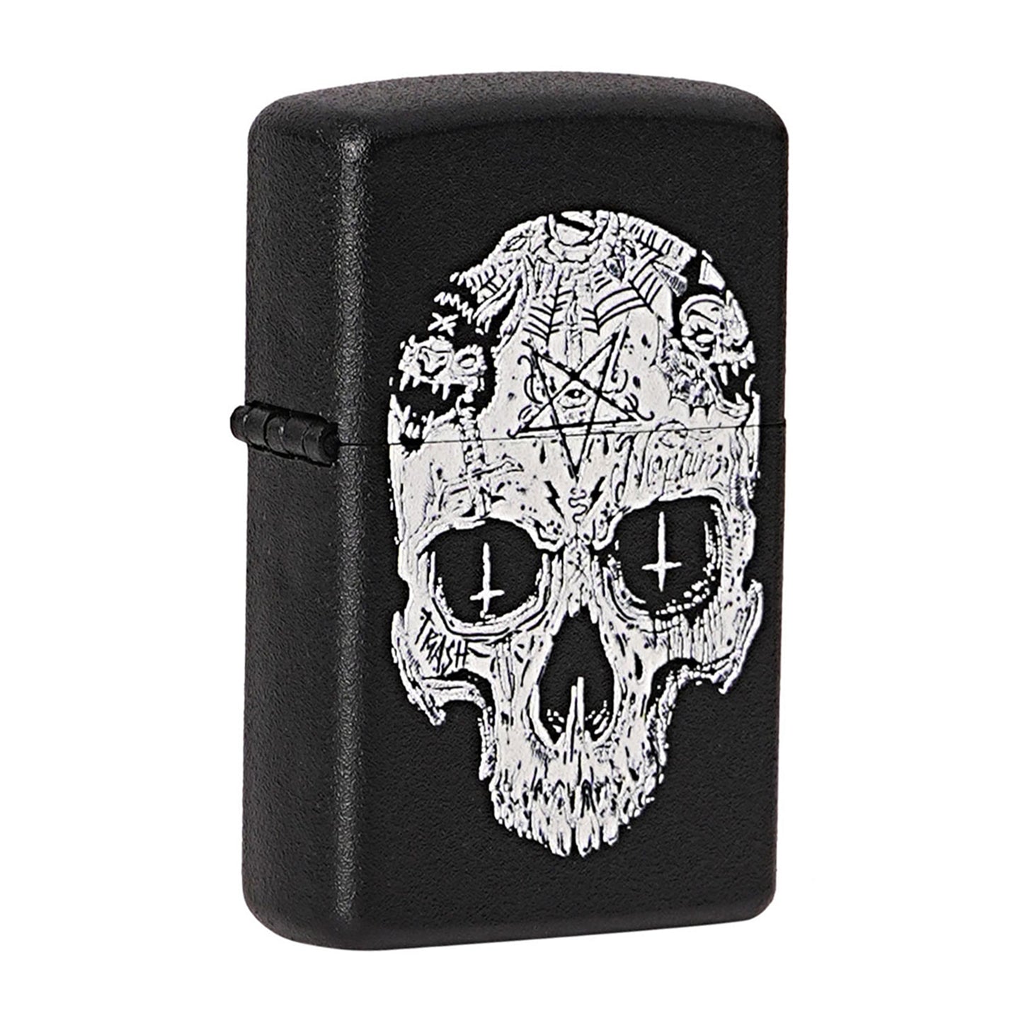 Inverted Cross Skull Premium Refillable Cigarette Lighter – Perfect for Gifting | First Dot