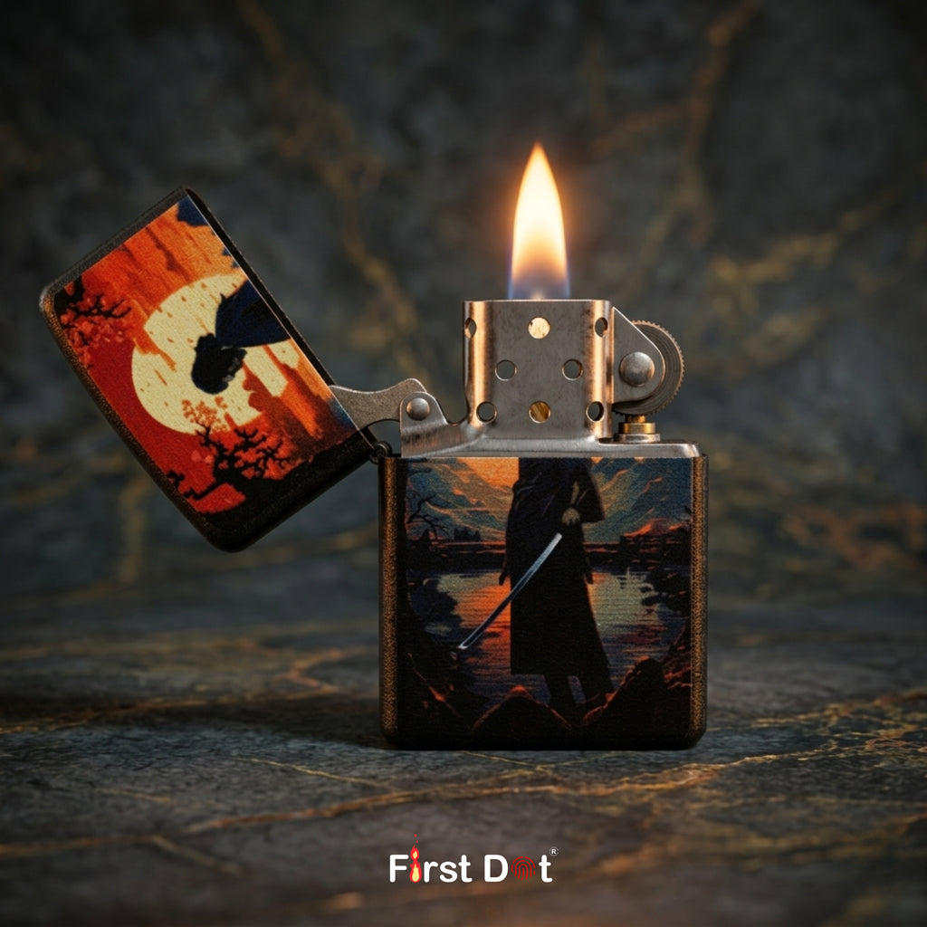 First Dot Ronin Samurai Windproof Cigarette Lighter
