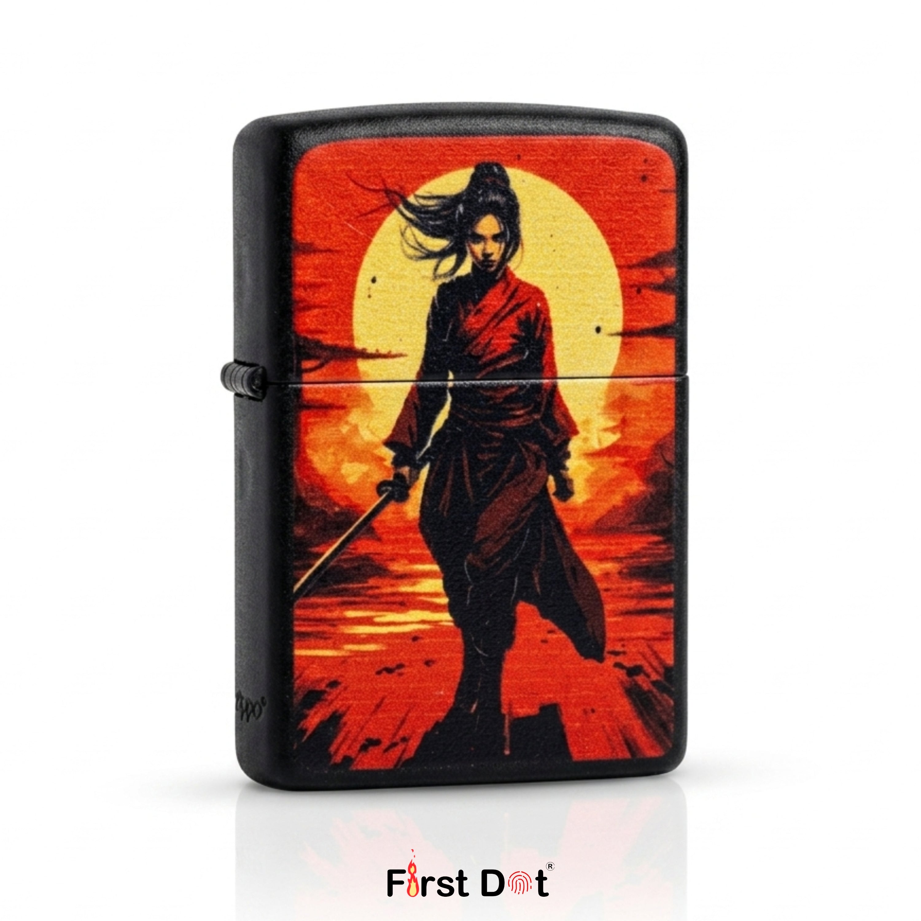 First Dot Samurai Sunset Ronin Series Windproof Cigarette Lighter