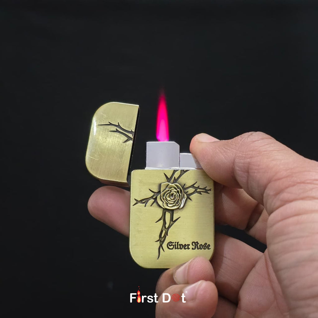 First Dot Angel Rose Jet Flame Gas Lighter