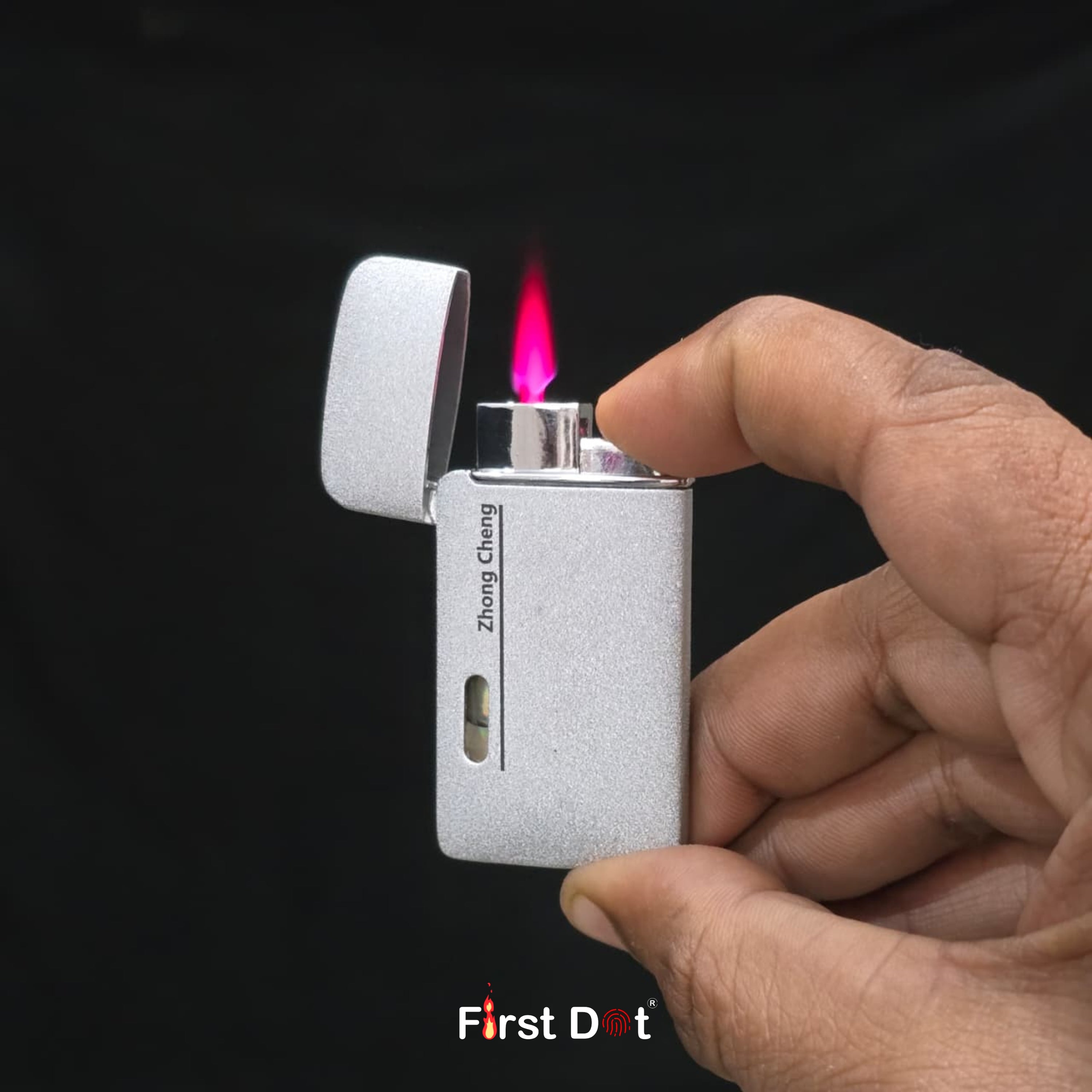 Silver Slim Windproof Jet Lighter – Cool Cigarette Lighter