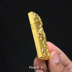 First Dot Skull Embossed Blue Jet Flame Lighter