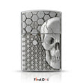 First Dot Skull Skeleton Classic Windproof Lighter | Flip-Top Lighter