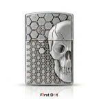 First Dot Skull Skeleton Classic Windproof Lighter | Flip-Top Lighter