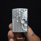 First Dot Skull Skeleton Classic Windproof Lighter | Flip-Top Lighter