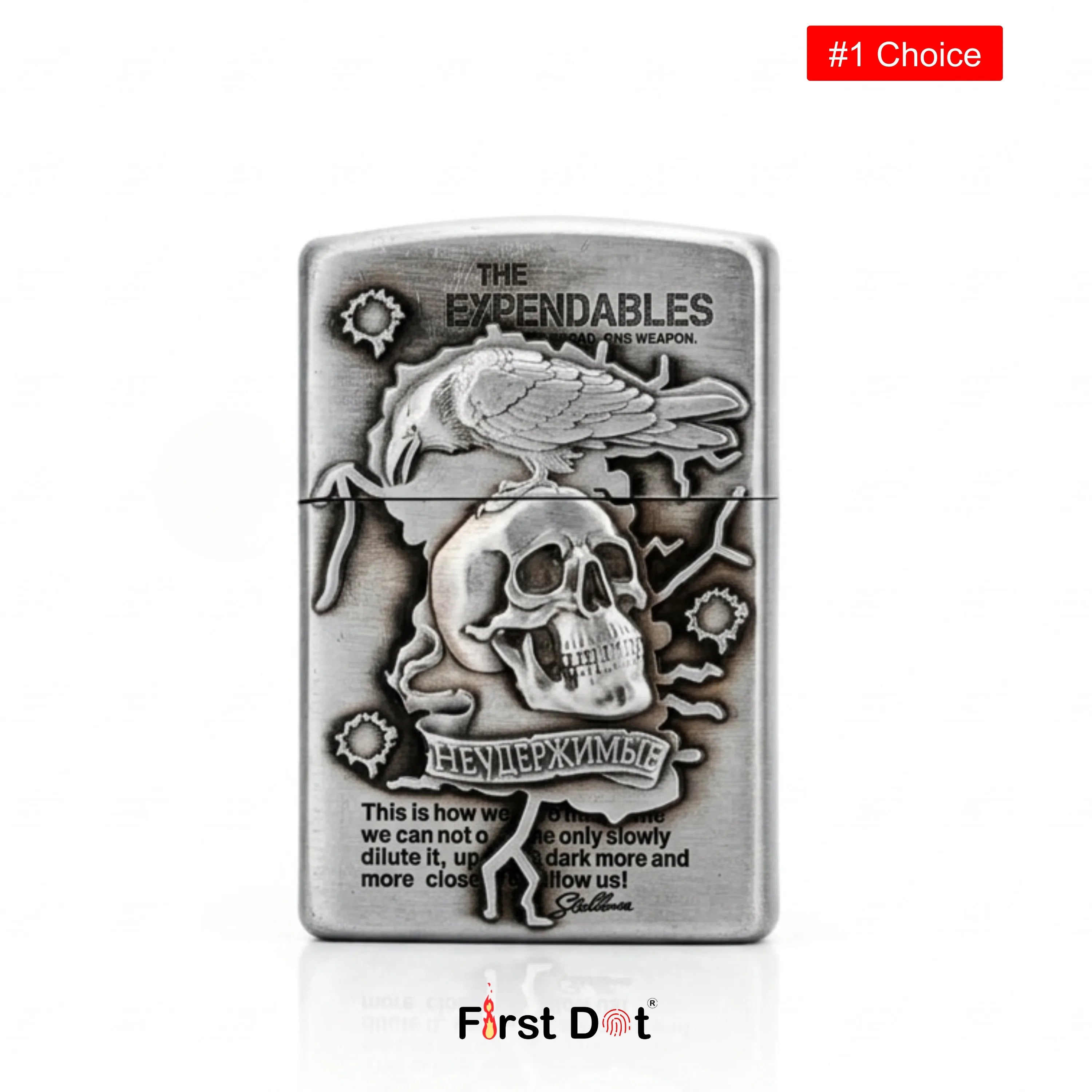 Skull Engraved Cigarette Lighter – Rebel Edition