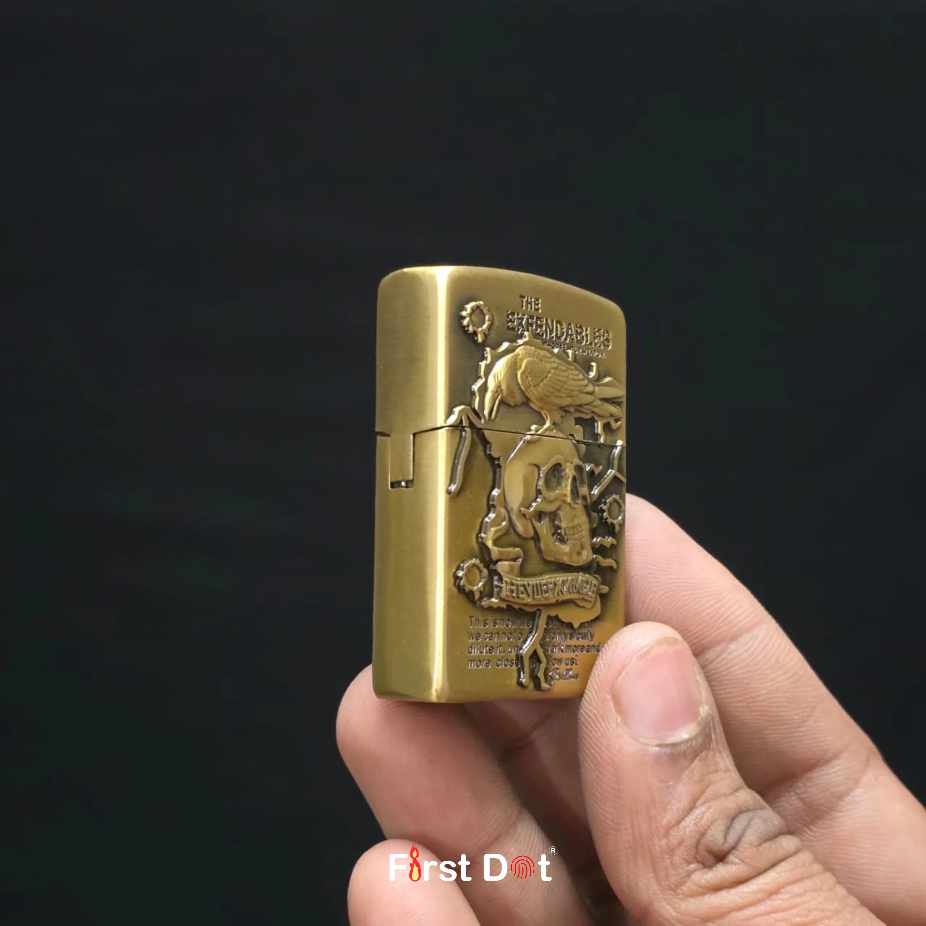 Skull Engraved Cigarette Lighter – Rebel Edition