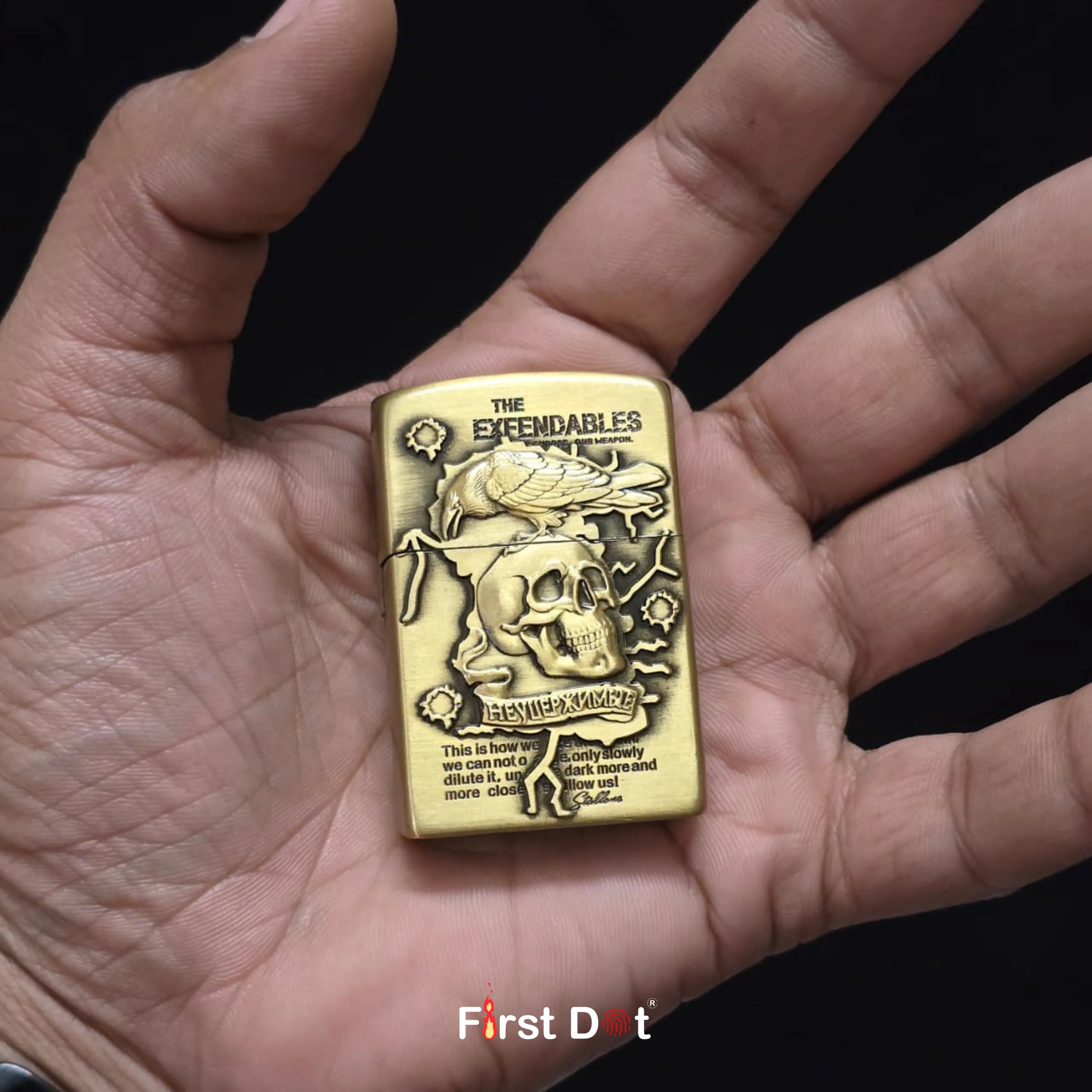 Skull Engraved Cigarette Lighter – Rebel Edition