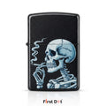 First Dot Smoking Skeleton Windproof Cigarette Lighter