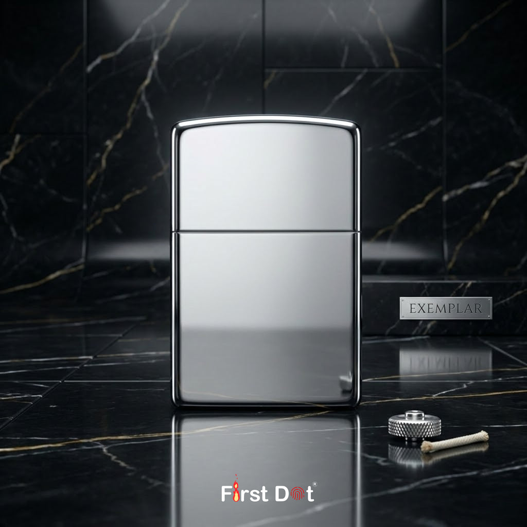 Classic Polished Chrome Silver Lighter | Wind-Resistant (Gas Lighter)