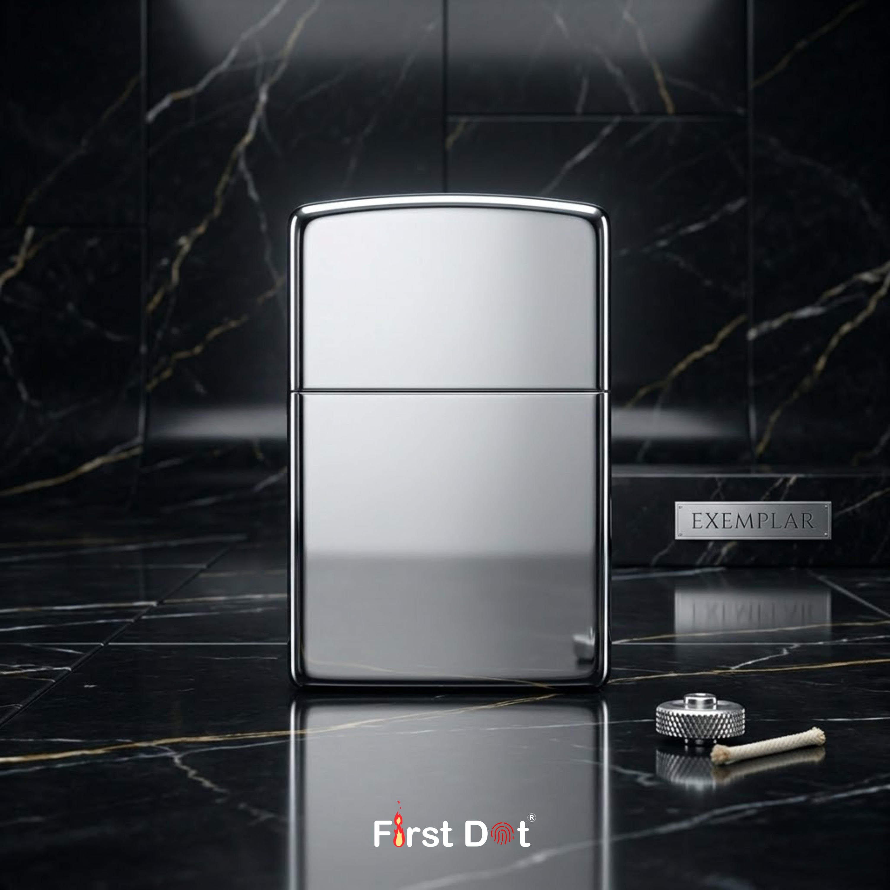 Polished Chrome Classic Wind-Resistant Silver (Gas Lighter)