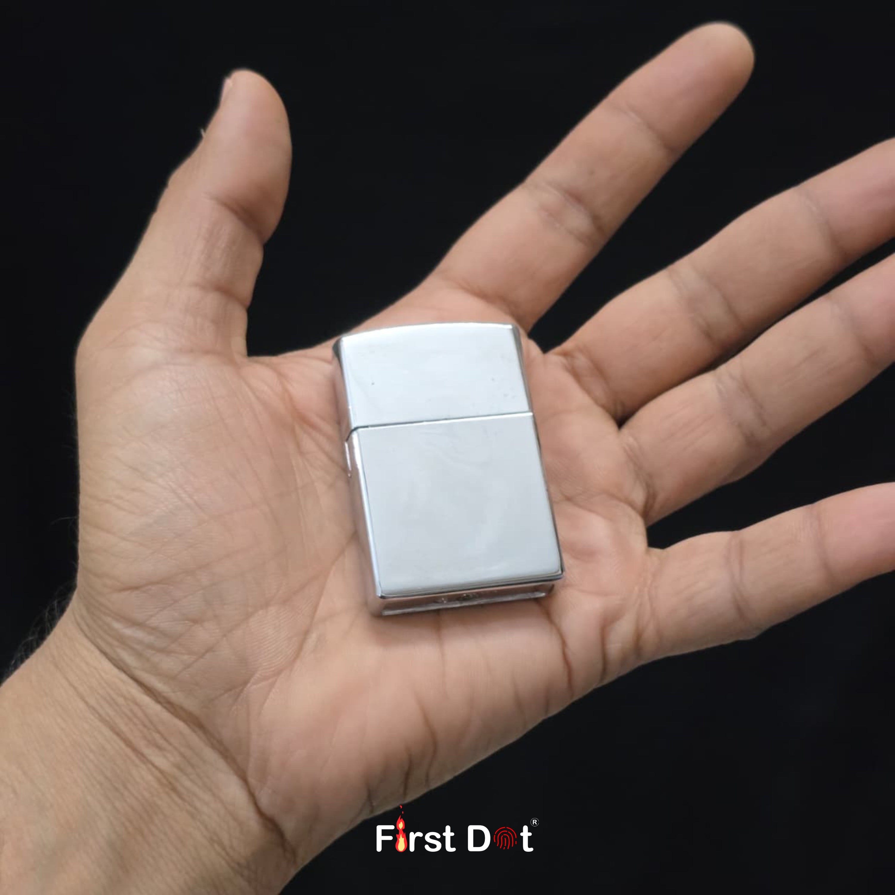 Polished Chrome Classic Wind-Resistant Silver (Gas Lighter)