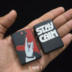 First Dot Stay Calm & Artistic Hand Liquid Fuel Lighter Pack of 2