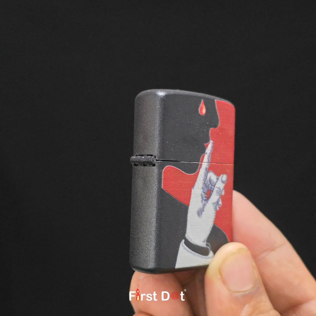 First Dot Stay Calm & Artistic Hand Liquid Fuel Lighter Pack of 2