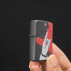 First Dot Stay Calm & Artistic Hand Liquid Fuel Lighter Pack of 2
