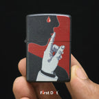 First Dot Stay Calm & Artistic Hand Liquid Fuel Lighter Pack of 2